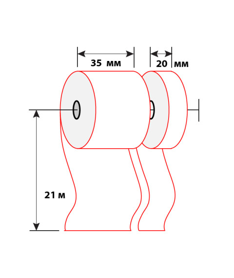 Lentă termo pentru aparatul de casa 35+20mm x 21m
